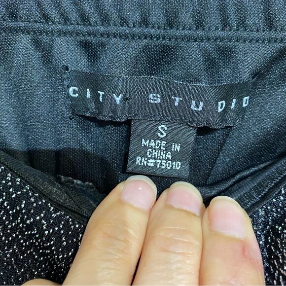 City Studio Black Strapless Bodycon Mini Dress Sz S - Picture 4 of 10